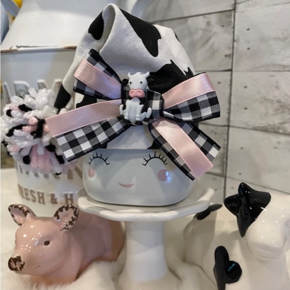 š® Cow Marshmallow Mug Hat, Tier Tray Decor, Rae Dunn Inspired - Picture 2 of 3